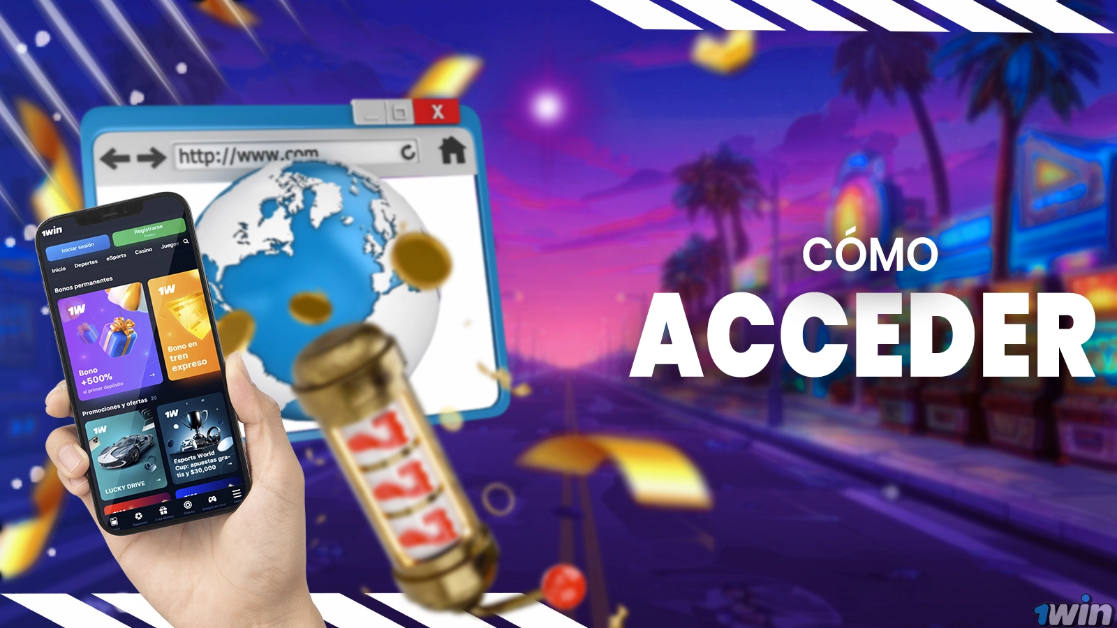 Acceso a 1win desde dispositivo móvil - Tutorial fácil
