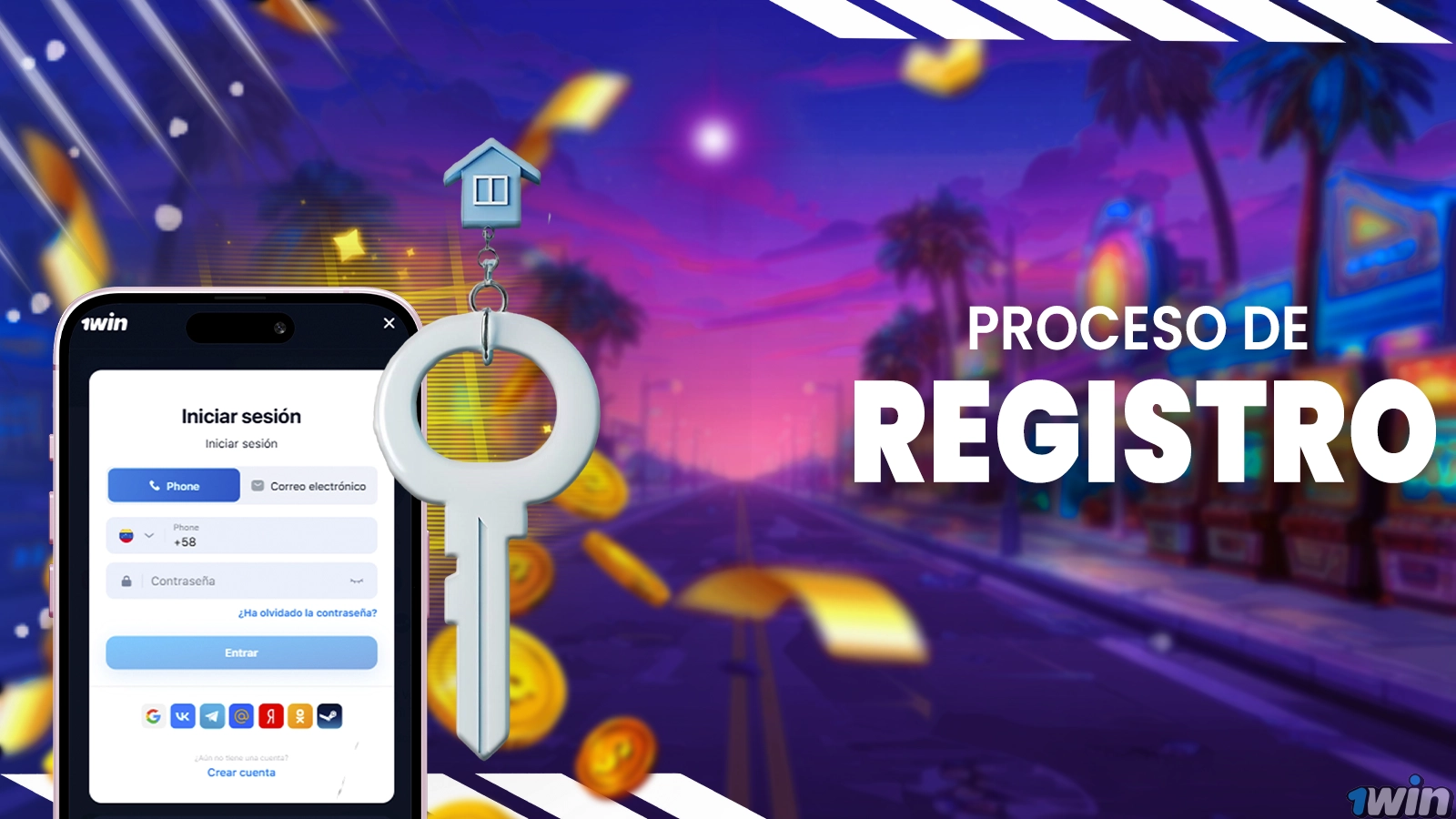 Login y acceso a la cuenta de 1win - Formulario seguro