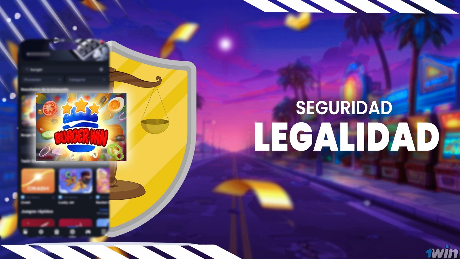 ¿Es legal y seguro jugar Burger Win en 1win Venezuela?